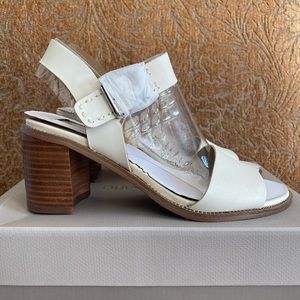 Franco Sarto Havana Milk Leather Heeled Sandals